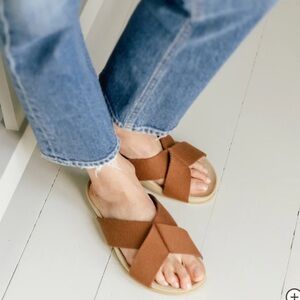 Jenni Kayne Cotton Crossover Sandal